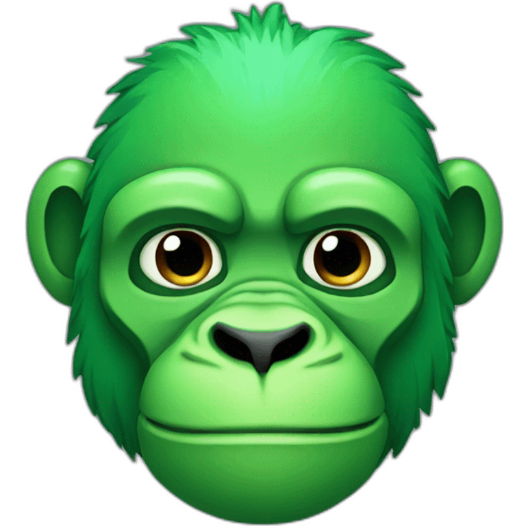 Green Pixel Gorilla emoji