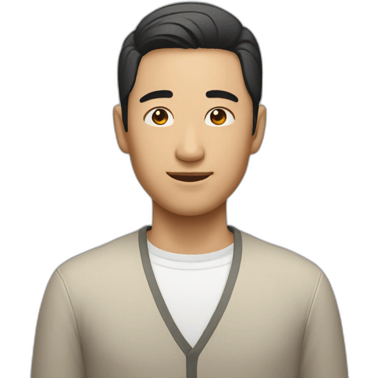 asian man looking great and trustful emoji