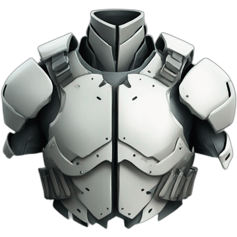 futuristic Phantom Infiltration armored breastplate colored with ghost effect emoji