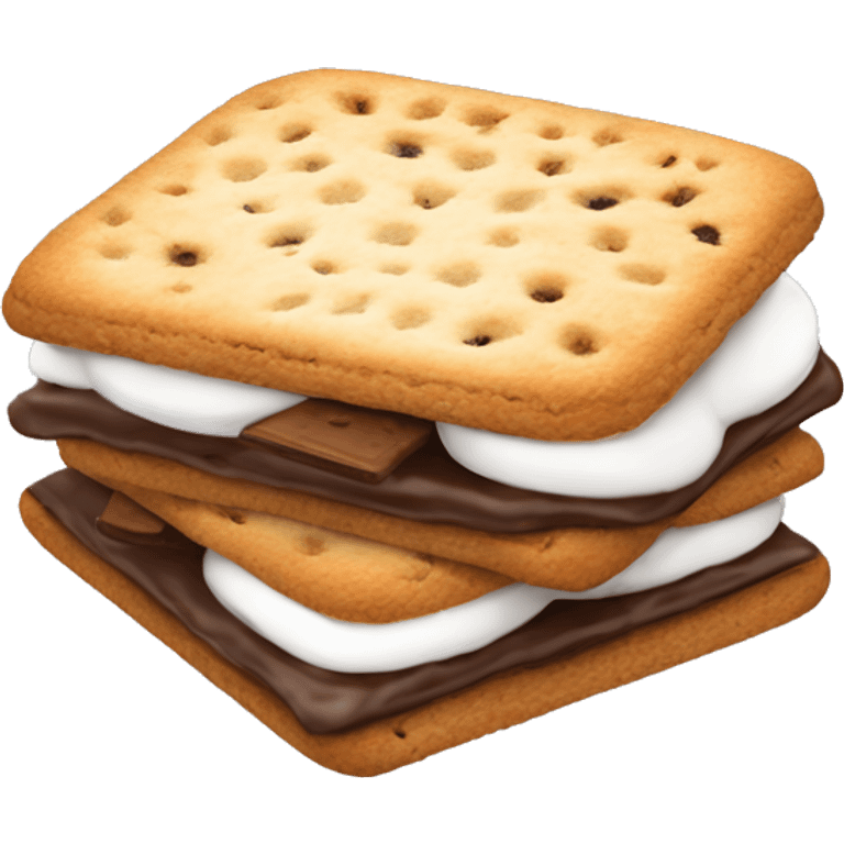 Realistic smores cookie sandwich isolated  emoji