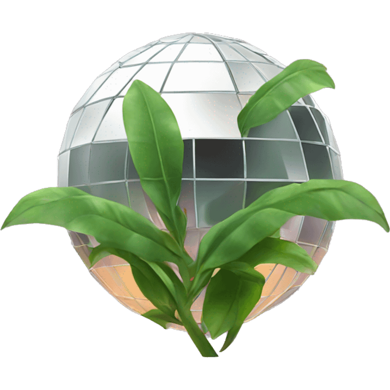 plant shaped disco ball emoji