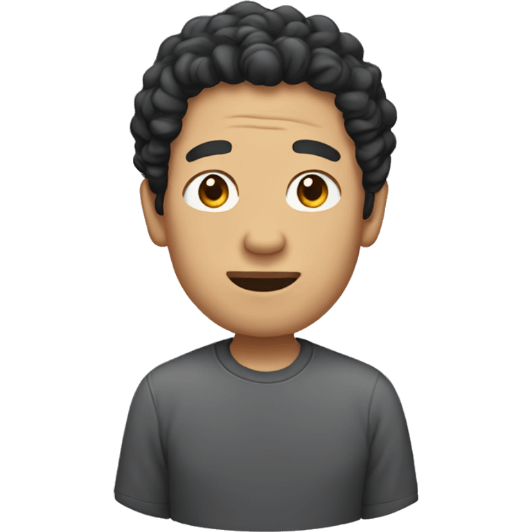 asian dad with curly black hair emoji