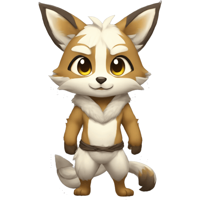 Kemono-style, Chibi, Anthro-Fur-Sona-Fakémon, apparels, Full Body emoji