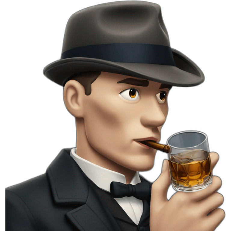 Tommy shelby peaky blinders drinking whisky emoji