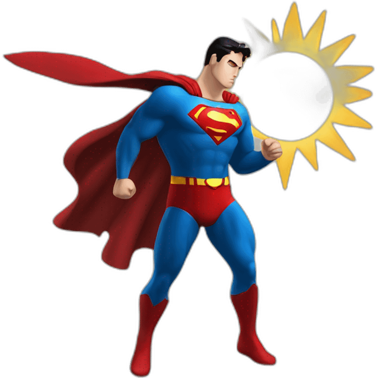 Superman tomando el sol emoji