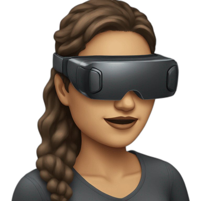 woman wearing virtual reality glasses emoji