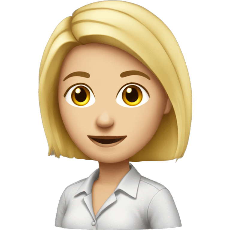 Cute blonde day trader emoji