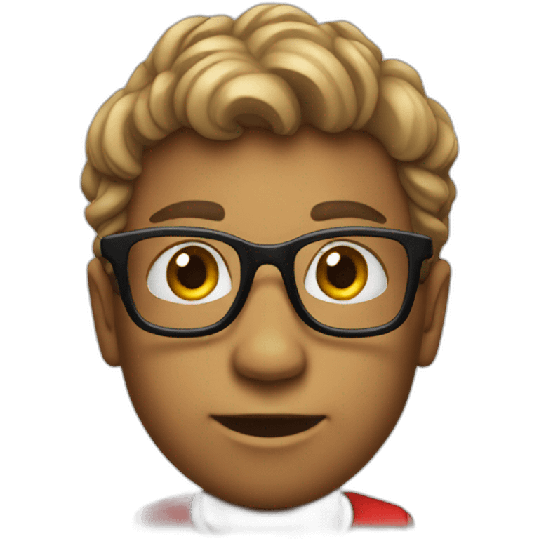 Santa as a young tech nerd emoji