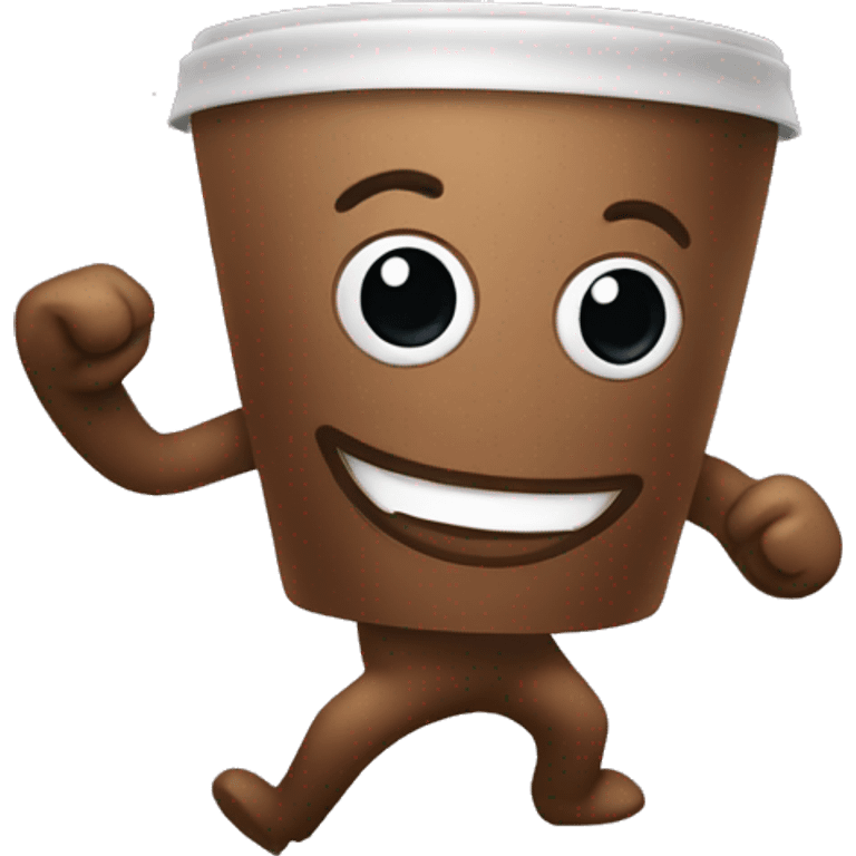 Coffee dancing emoji