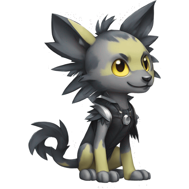 cute cool edgy punk Digimon-Fakemon-animal full body emoji