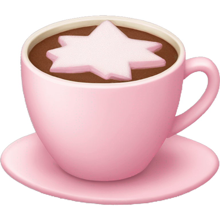 aesthetic Christmas pastel Pink cup of cocoa emoji