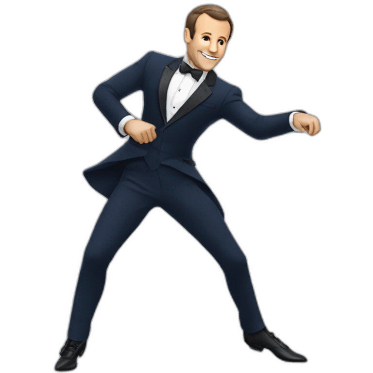 Macron en train de danser emoji