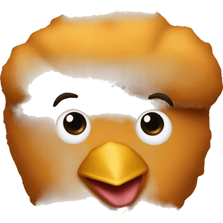 chicken nugget with brown texture emoji