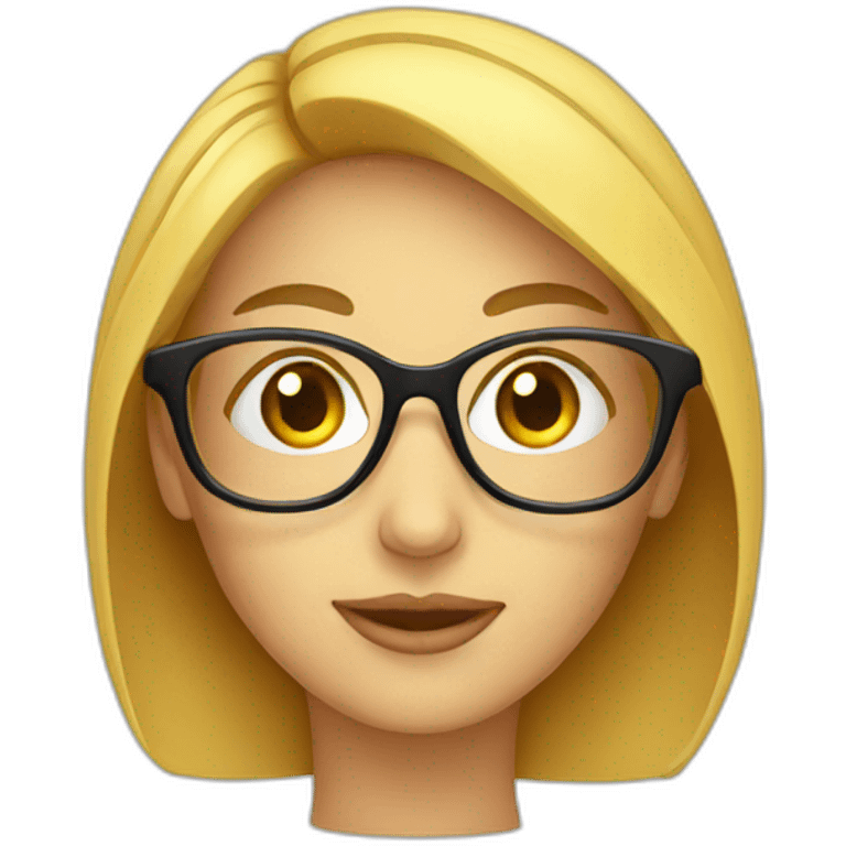 woman eyeglass emoji