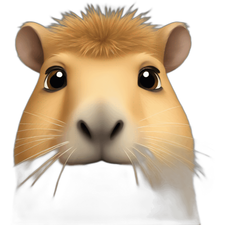 Capybara eyelashes emoji