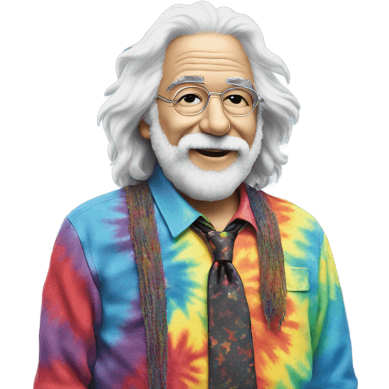 Jerry Garcia wearing a tie dye shirt  emoji