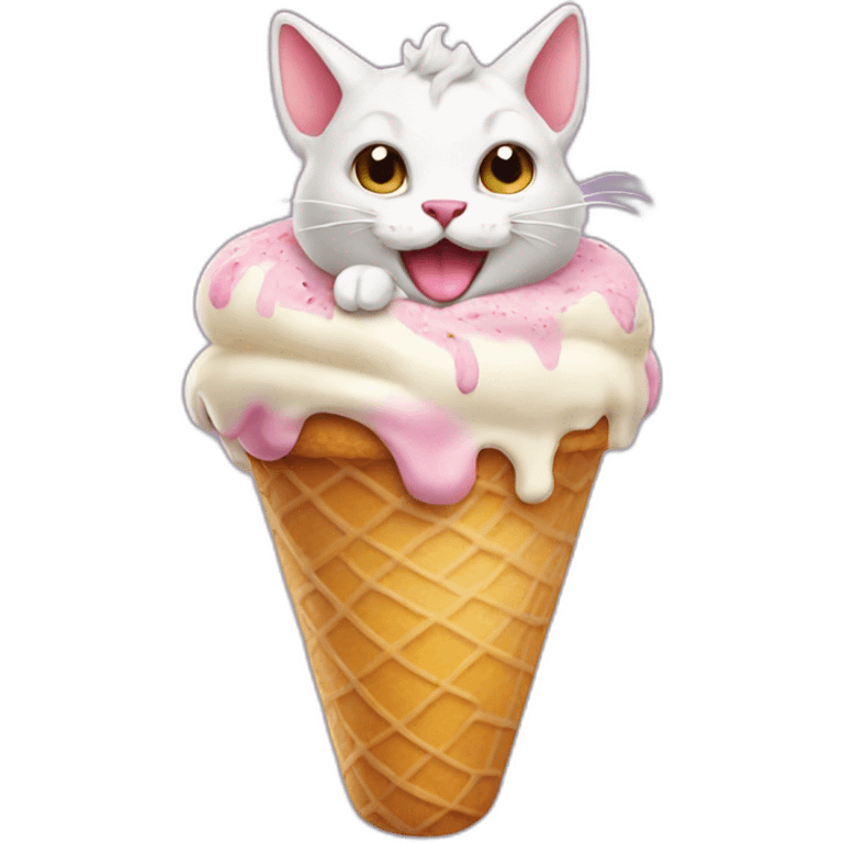 ice cream cat dragon emoji