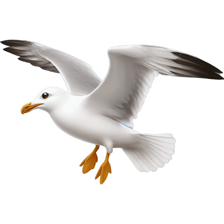 Seagull flying emoji