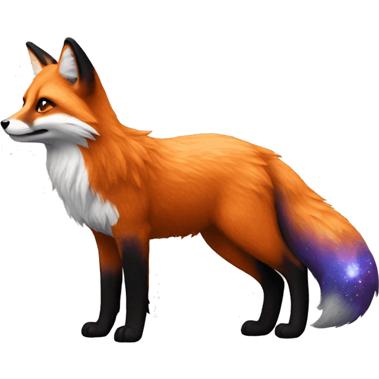 Fox with galaxy fur emoji