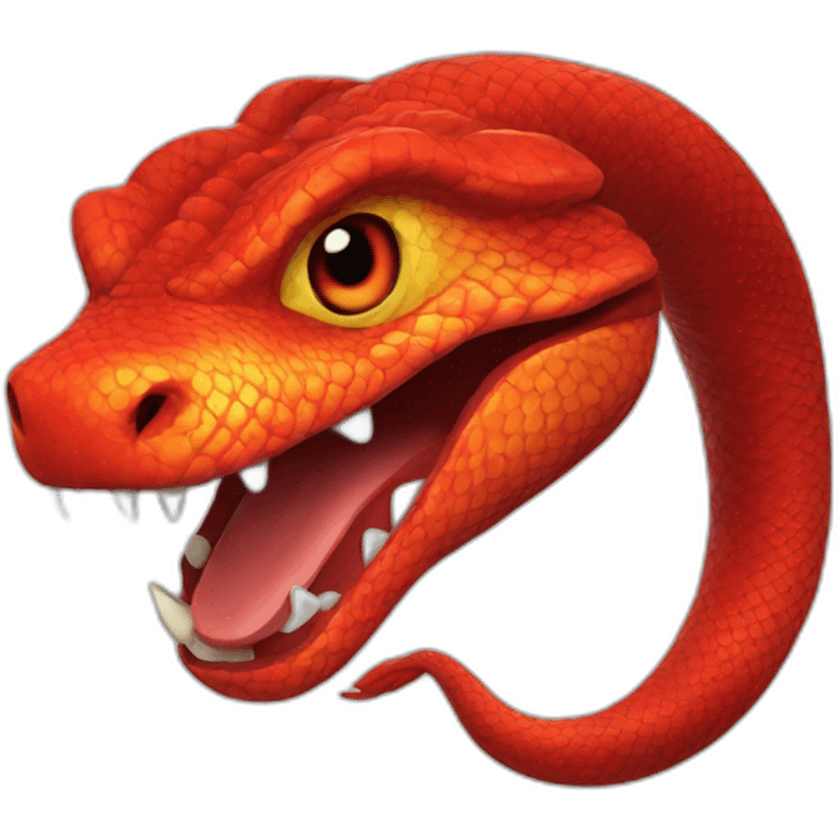 Red fire Serpant emoji