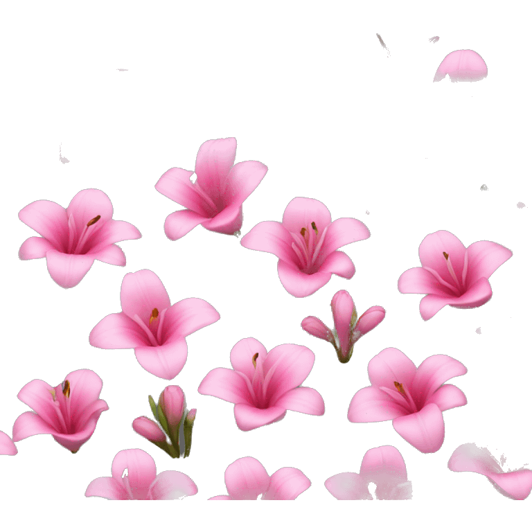 pink lilie flowers emoji