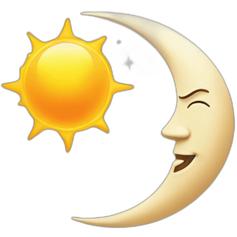 Moon and Sun emoji