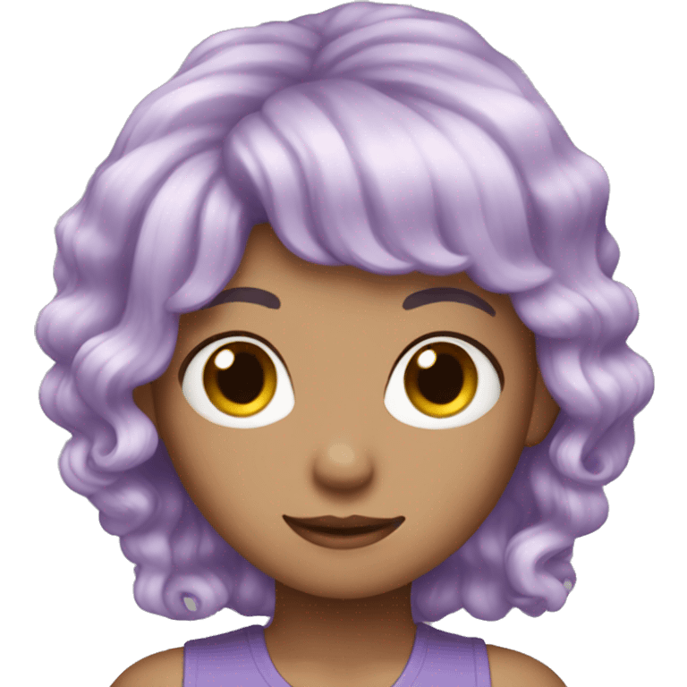 pastel purple hair emoji