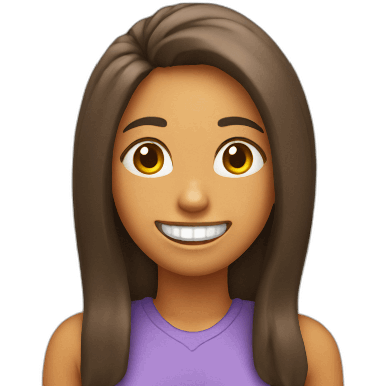 Chica con dientes grandes emoji