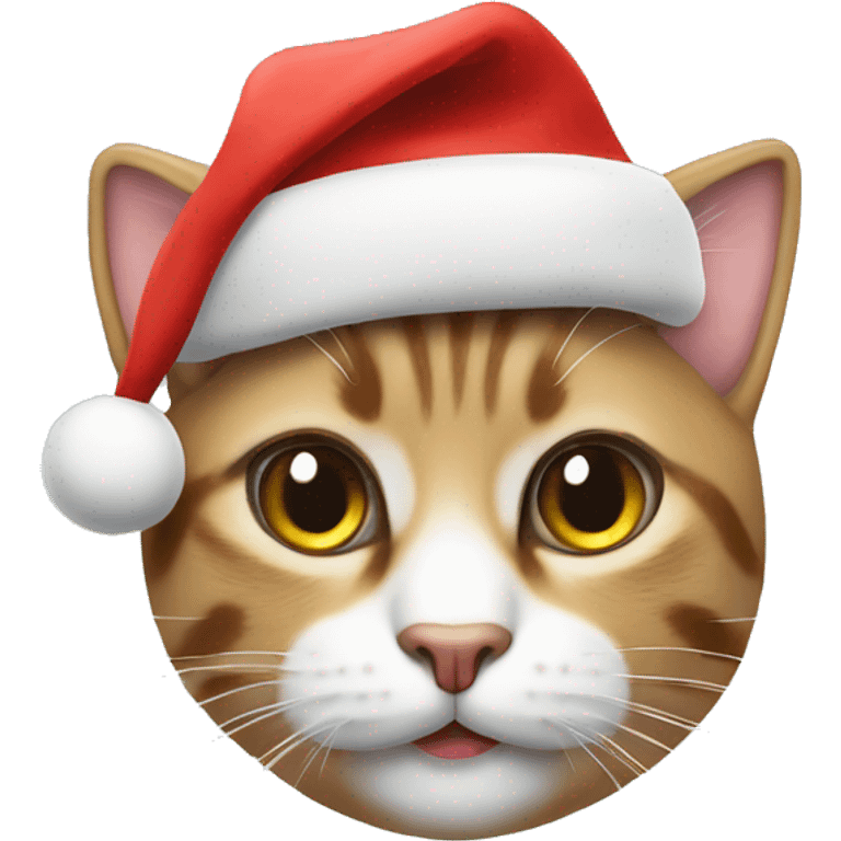 Katze mit WEihnachtsmütze emoji