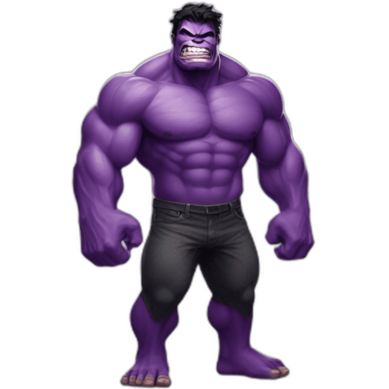 Purple hulk with coca cola emoji