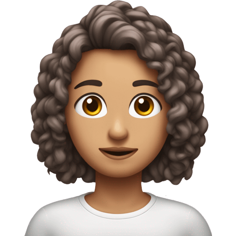 Somente rosto, olhos grandes o fofos, bochecha rosa, cabelo rosa emoji