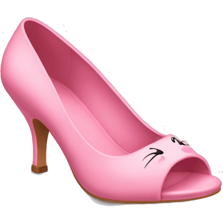 Pink kitten heel emoji