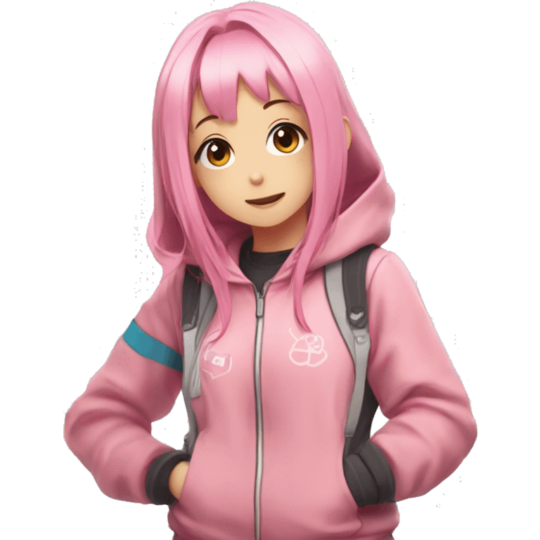 yurucamp-anime-girl-pink-hair-nadesiko-tracksuit emoji