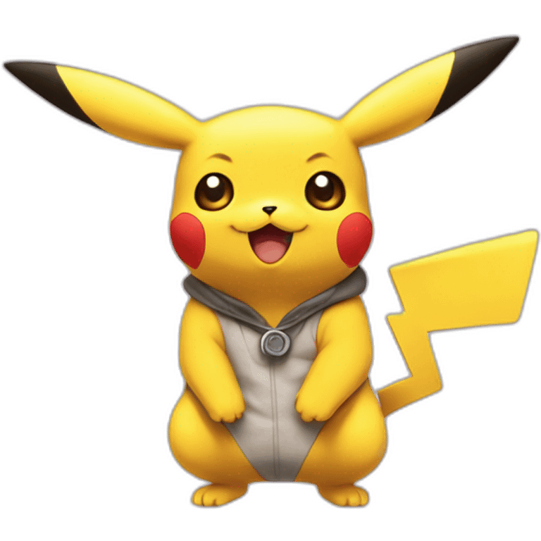 Pikachu faisant un câlin a Mew emoji