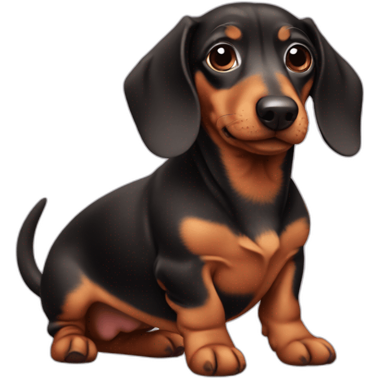 fat baby Dachshund emoji