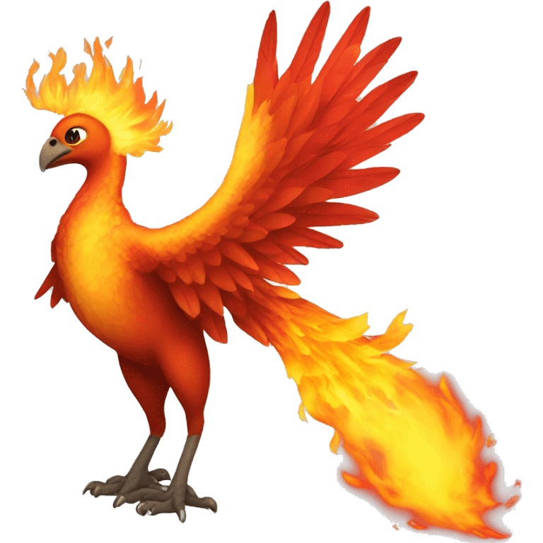 phoenix bird with fire tail emoji