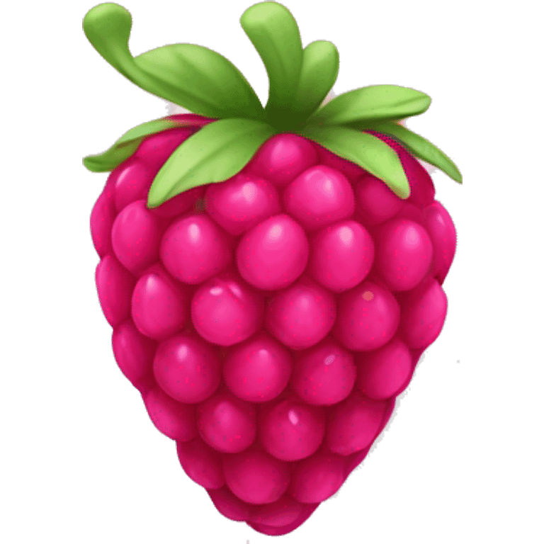 A single pink raspberry emoji