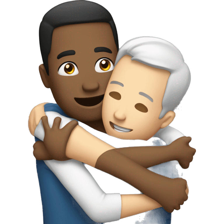 hugging a man emoji