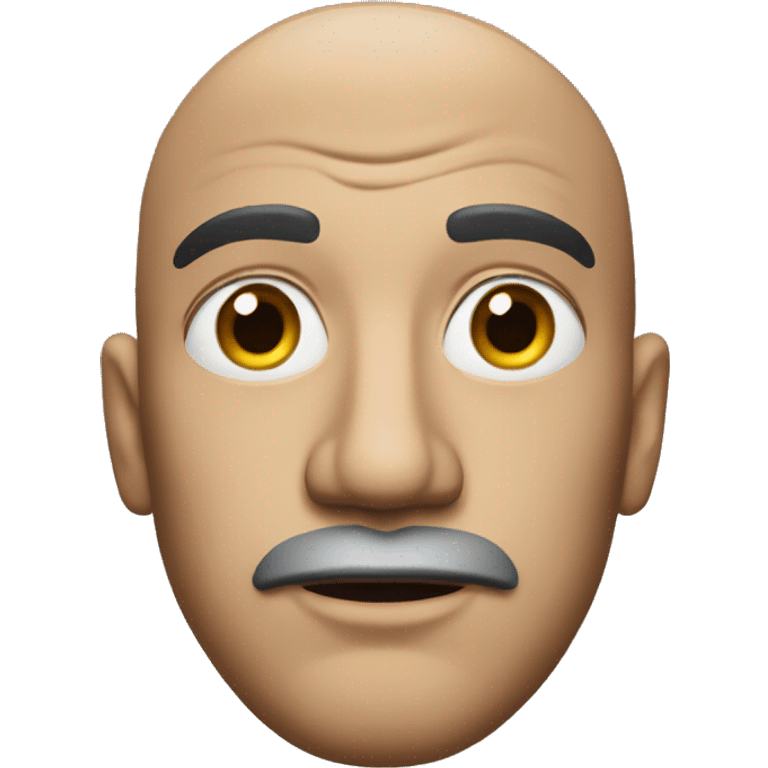 photorealistic serious man emoji