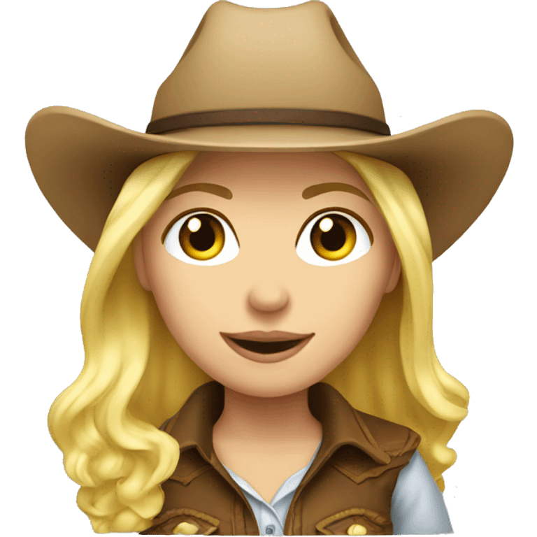 blonde cowgirl emoji