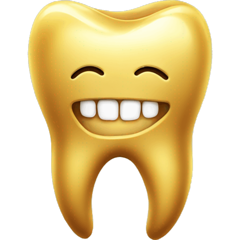 Golden tooth emoji