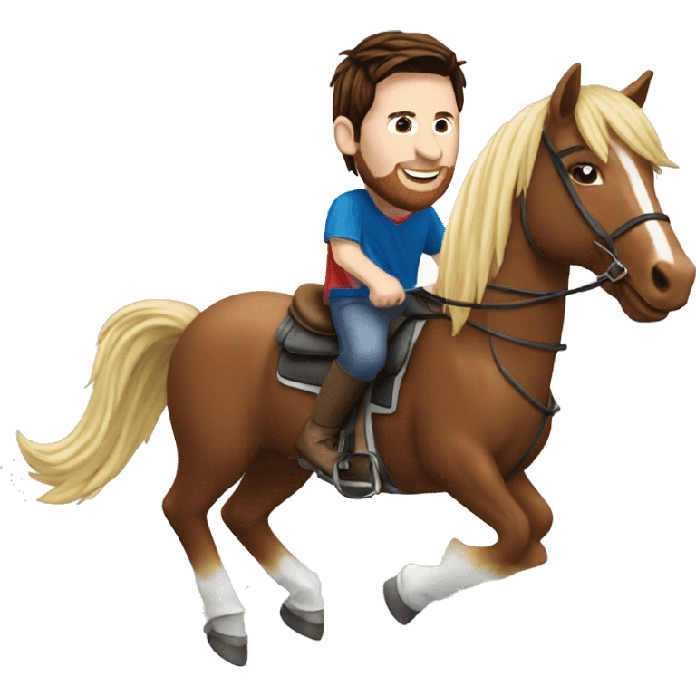 Messi sur un cheval emoji