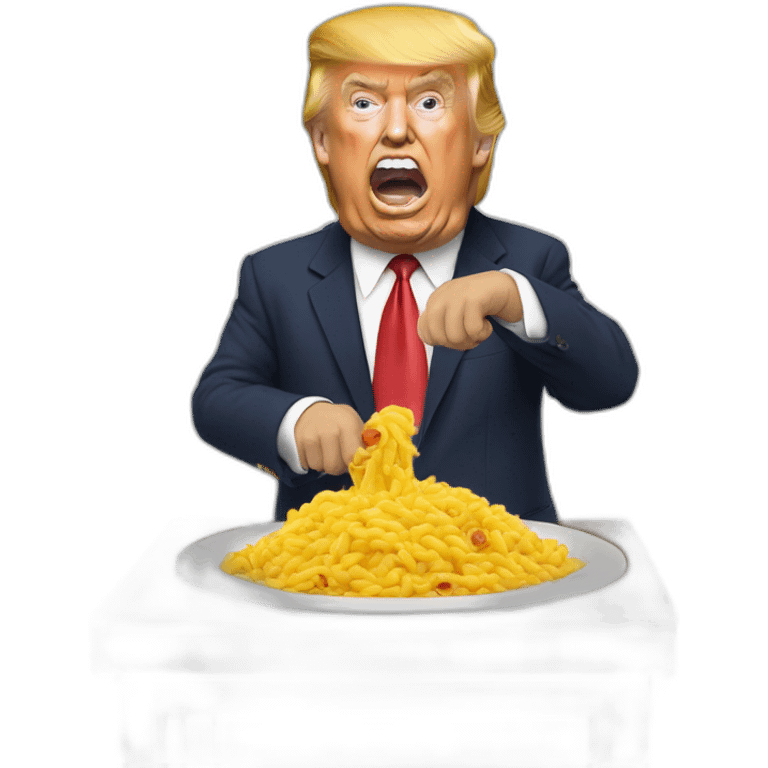 Trump qui mange du mafé emoji