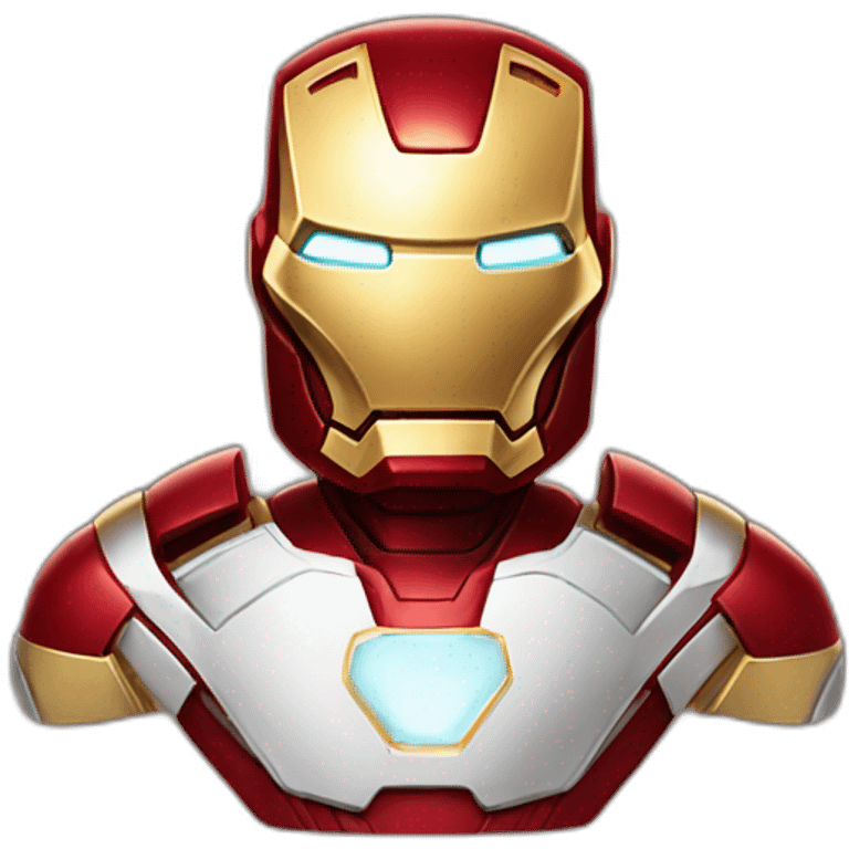 Elon musk with iron man suit gold and red emoji