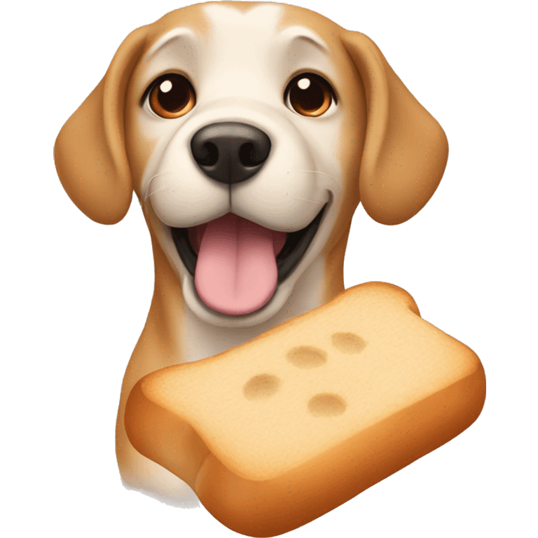 dog with bread emoji