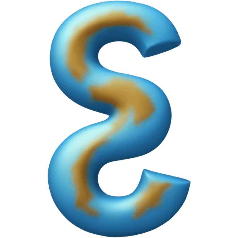 letter S in 3D emoji