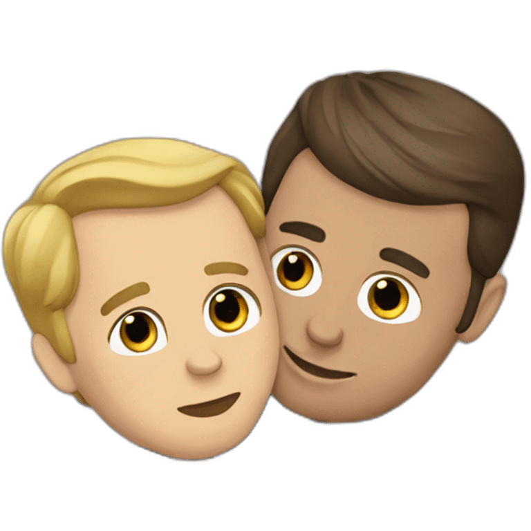 macron and poutine hugging emoji