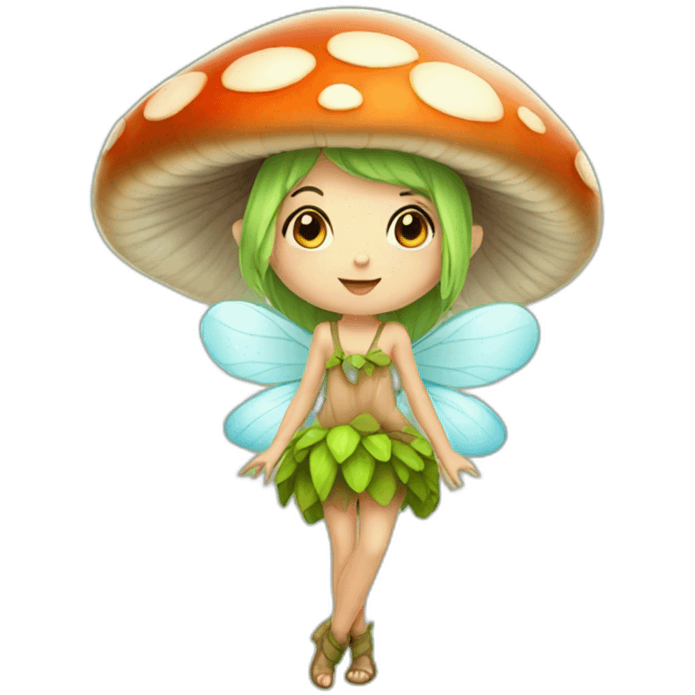 cute mushroom fairy emoji