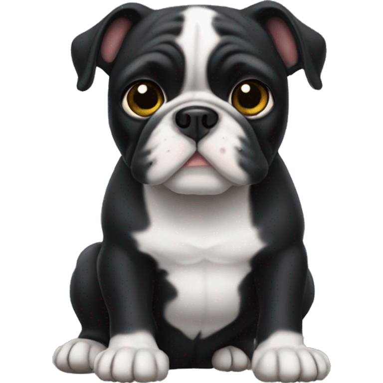 Small black bulldog emoji