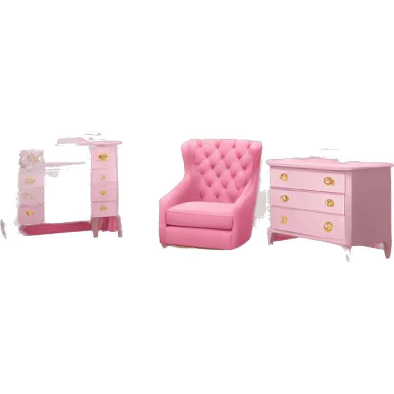 Glam pink decor room emoji